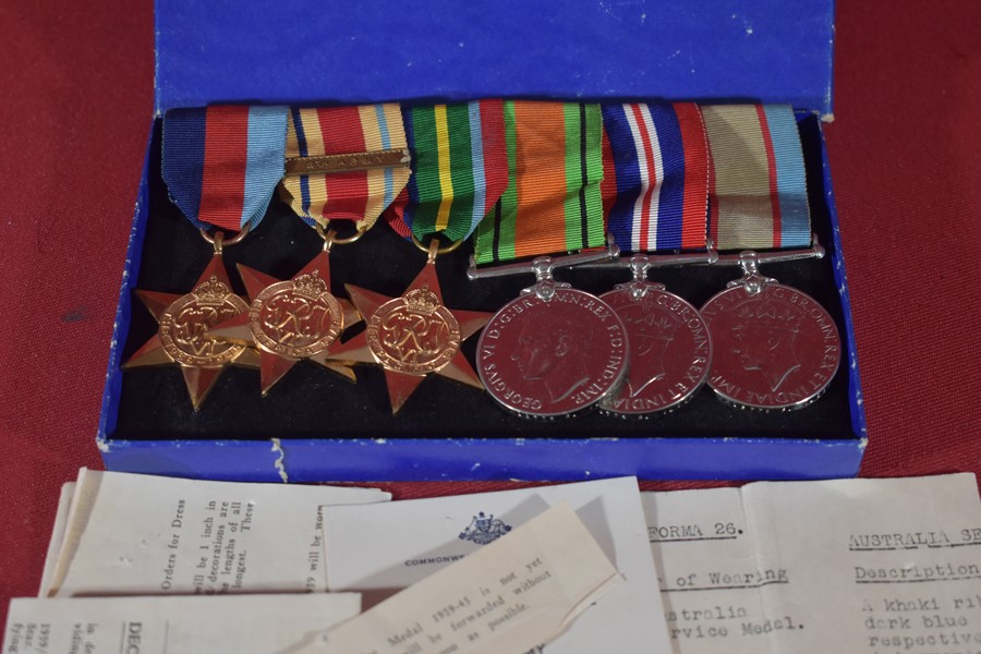 WW2 AUSTRALIAN 6 MEDAL GROUP AFRICA AND PACIFIC.-SOLD